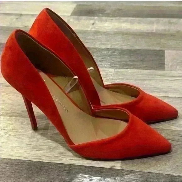 Atmosphere Shoes - ORANGE VELVET POINT TOE SHOES SIZE 9